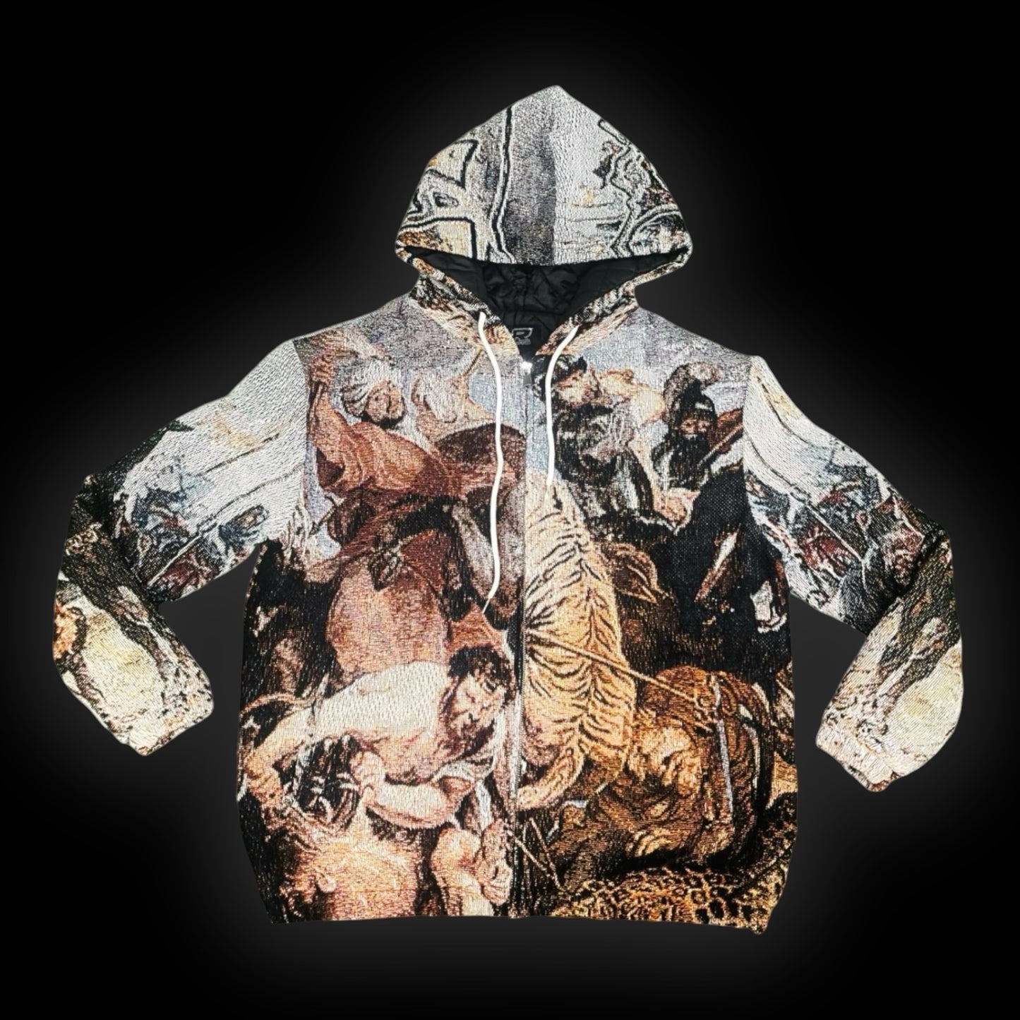 “WAR READY” TAPESTRY JACKET